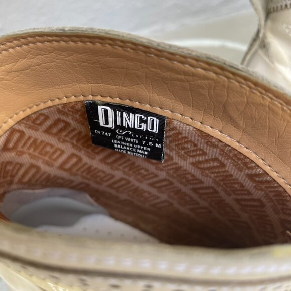 Dingo Snip Toe Cowboy Booties Ivory Size 7.5 - Picture 3 of 5